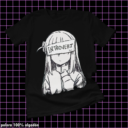 Polera negra de Bocchi the Rock! con Hitori Gotoh