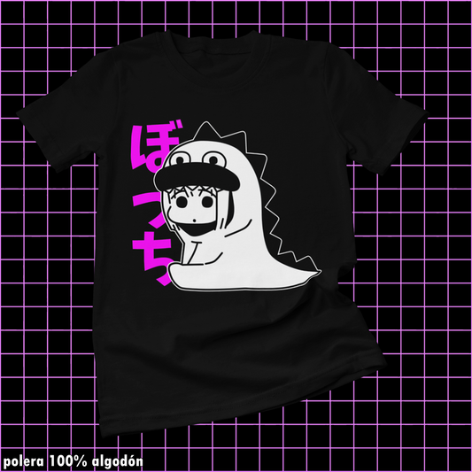 Polera negra de Bocchi the Rock! con Hitori Gotoh