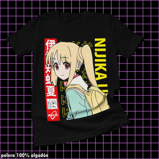 Polera negra de Bocchi the Rock! con Nijika Ijichi