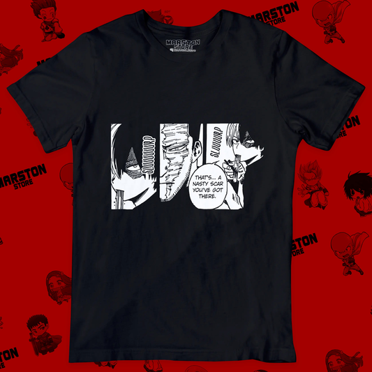 Polera negra de Boku no Hero Academia (My Hero Academia) con diseño anime