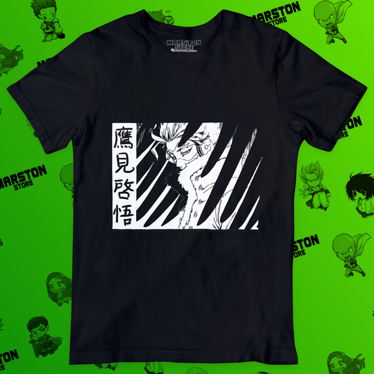 Polera negra de Boku no Hero Academia (My Hero Academia) con diseño anime