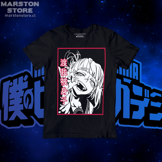 Polera negra de Boku no Hero Academia (My Hero Academia) con diseño anime
