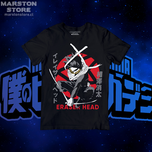 Polera negra de Boku no Hero Academia (My Hero Academia) con diseño anime