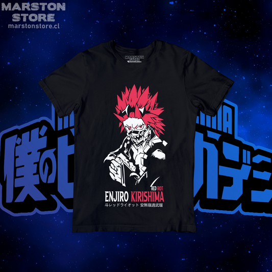 Polera negra de Boku no Hero Academia (My Hero Academia) con diseño anime