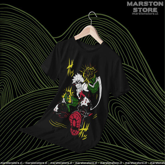 Polera negra de Boku no Hero Academia (My Hero Academia) con Katsuki Bakugo