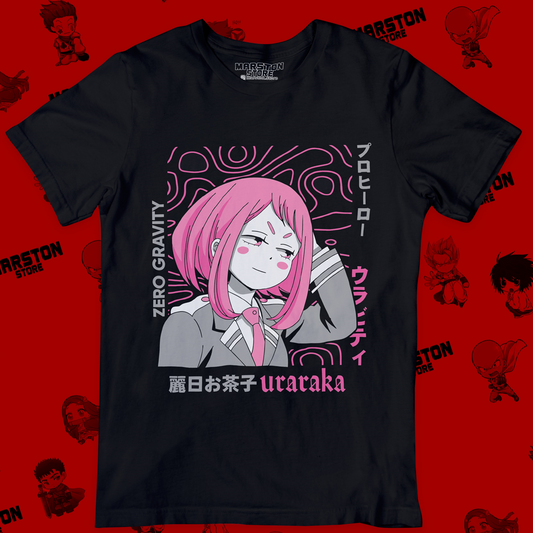 Polera negra de Boku no Hero Academia (My Hero Academia) con Ochaco Uraraka