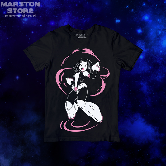Polera negra de Boku no Hero Academia (My Hero Academia) con Ochaco Uraraka