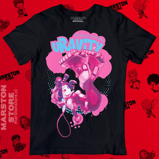 Polera negra de Boku no Hero Academia (My Hero Academia) con Ochaco Uraraka
