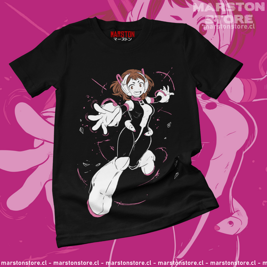 Polera negra de Boku no Hero Academia (My Hero Academia) con Ochaco Uraraka