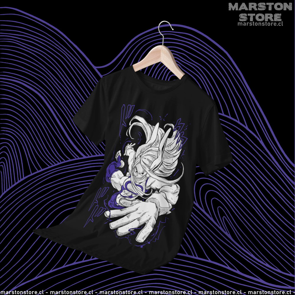Polera negra de Boku no Hero Academia (My Hero Academia) con Rumi Usagiyama (Mirko)