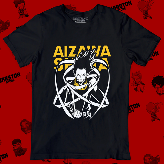 Polera negra de Boku no Hero Academia (My Hero Academia) con Shota Aizawa