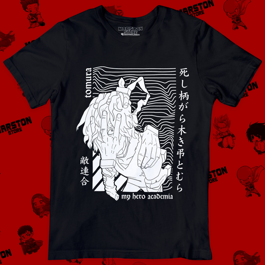 Polera negra de Boku no Hero Academia (My Hero Academia) con Tomura Shigaraki