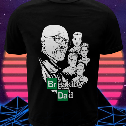 Polera negra de Breaking Bad con diseño Malcolm