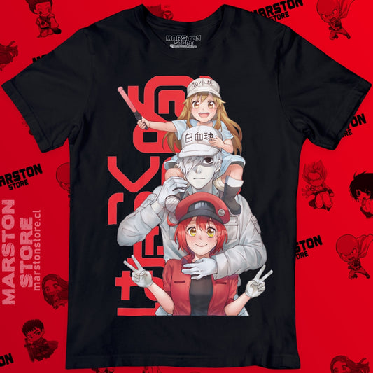 Polera negra de Cells at Work! (Hataraku Saibou)