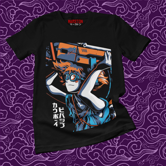 Polera negra de Cowboy Bebop con Edward Wong (Ed)