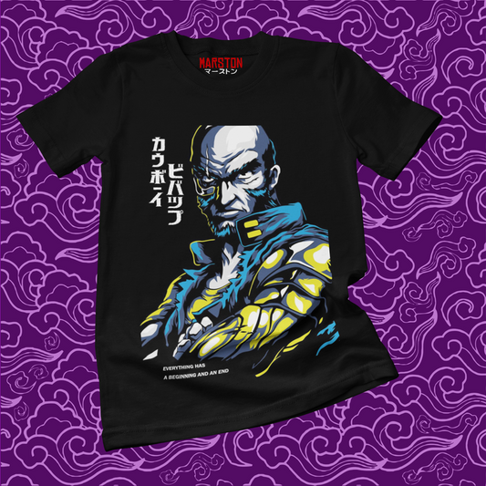 Polera negra de Cowboy Bebop con Jet Black
