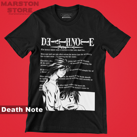 Polera negra de Death Note con L