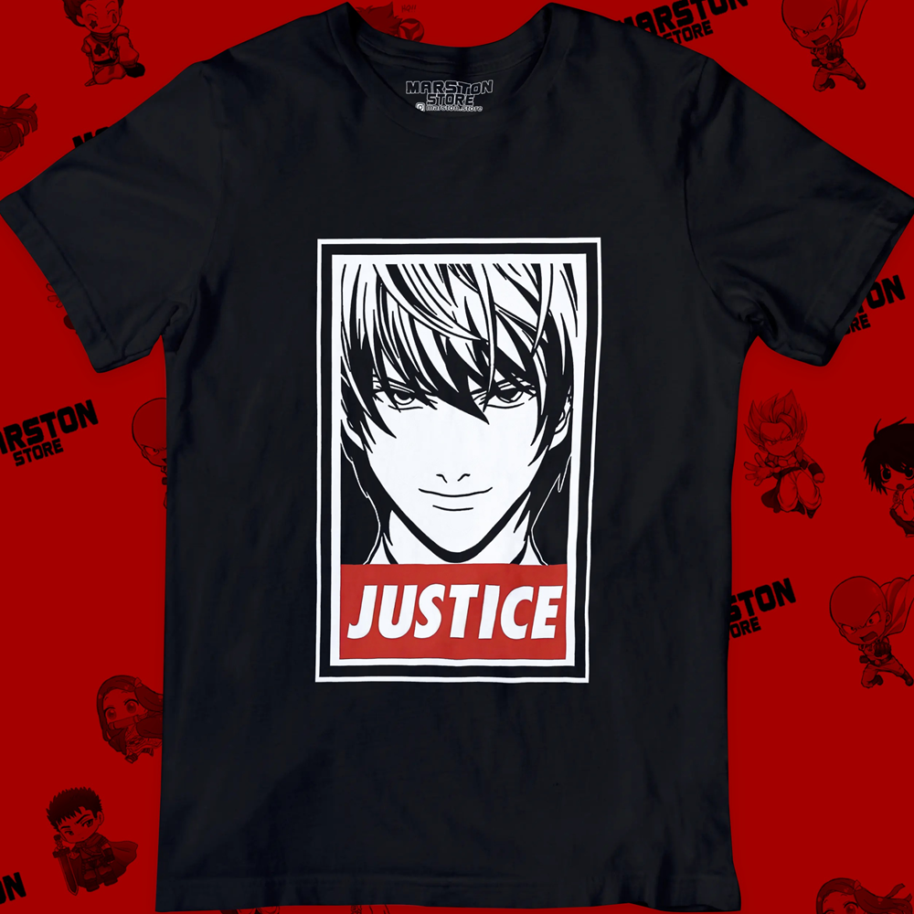 Polera negra de Death Note con Light Yagami