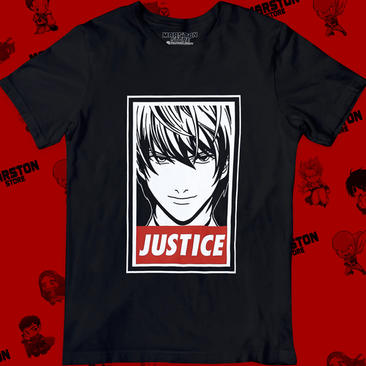 Polera negra de Death Note con Light Yagami