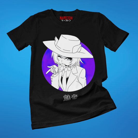 Polera negra de Deatte 5-byou de Battle (Battle Game in 5 Seconds)
