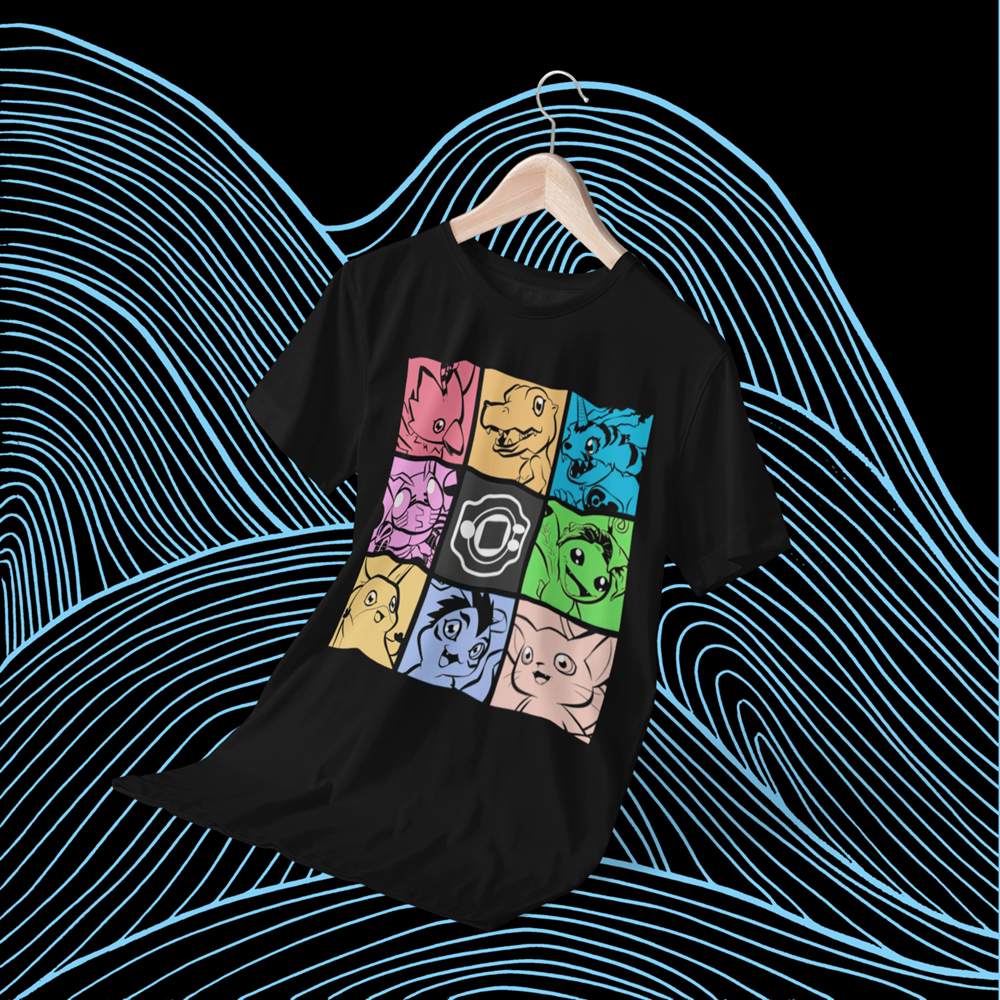 Polera negra de Digimon