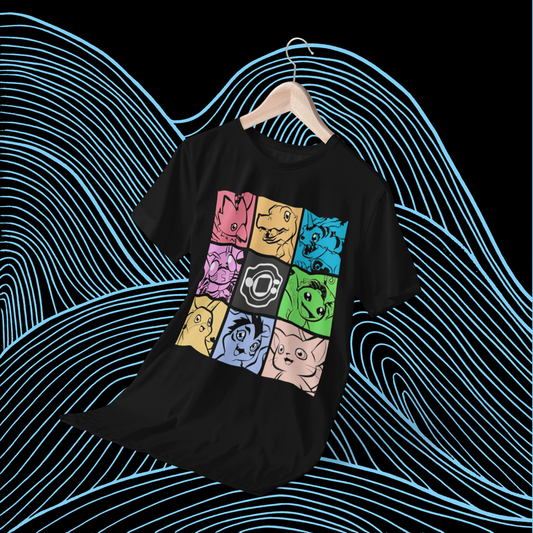 Polera negra de Digimon