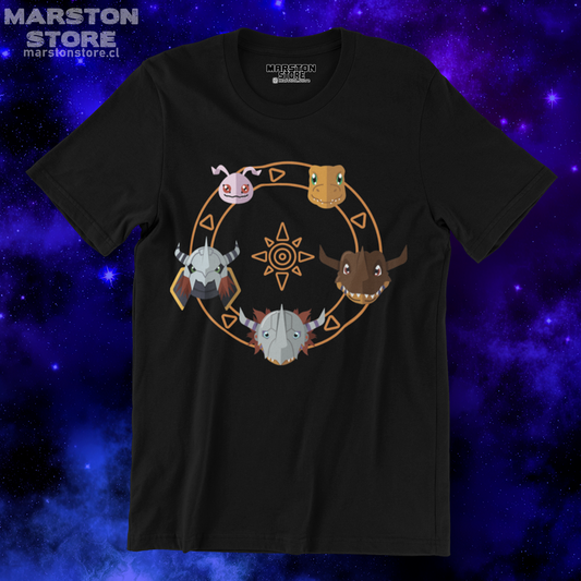 Polera negra de Digimon