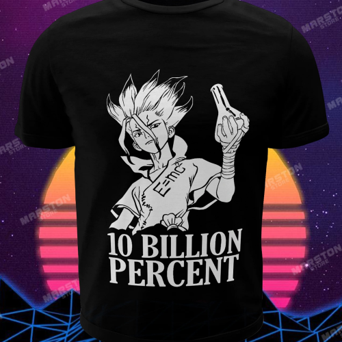 Polera negra de Dr. Stone con Senku Ishigami