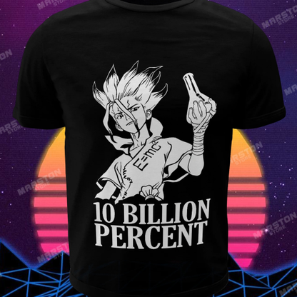 Polera negra de Dr. Stone con Senku Ishigami