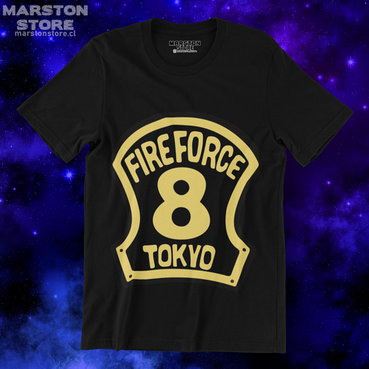 Polera negra de Fire Force