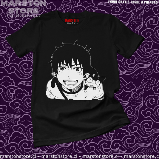 Polera negra de Fire Force