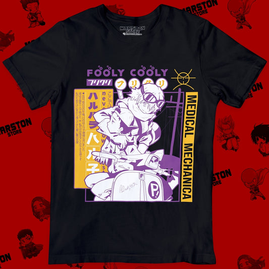 Polera negra de FLCL con Haruko Haruhara