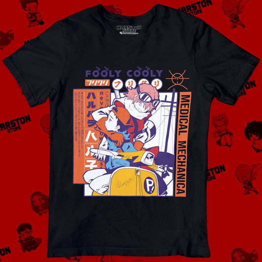 Polera negra de FLCL con Haruko Haruhara