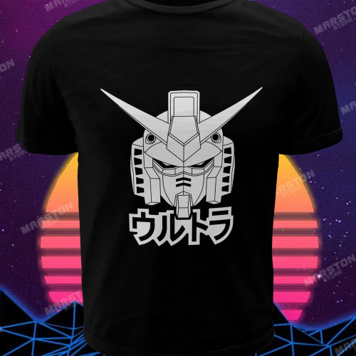 Polera negra de Gundam