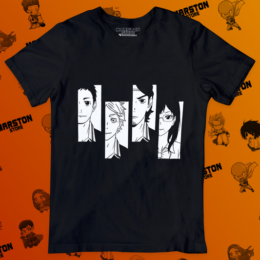 Polera negra de Haikyuu!! con diseño anime
