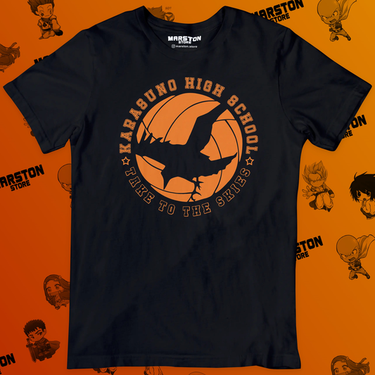 Polera negra de Haikyuu!! del equipo Karasuno