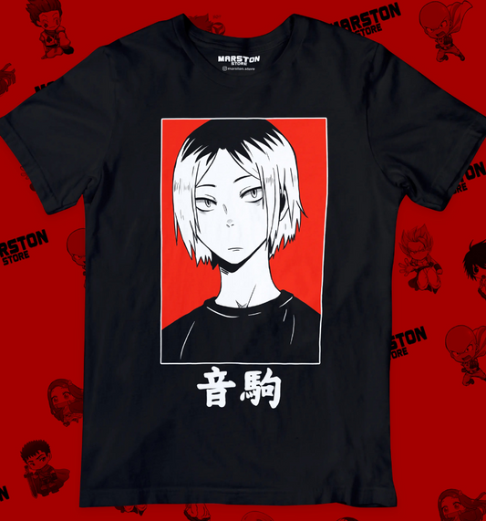 Polera negra de Haikyuu!! con Kenma Kozume