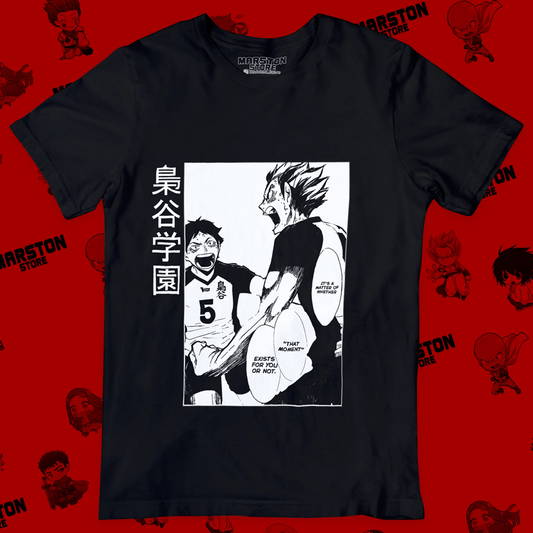 Polera negra de Haikyuu!! con Kotaro Bokuto