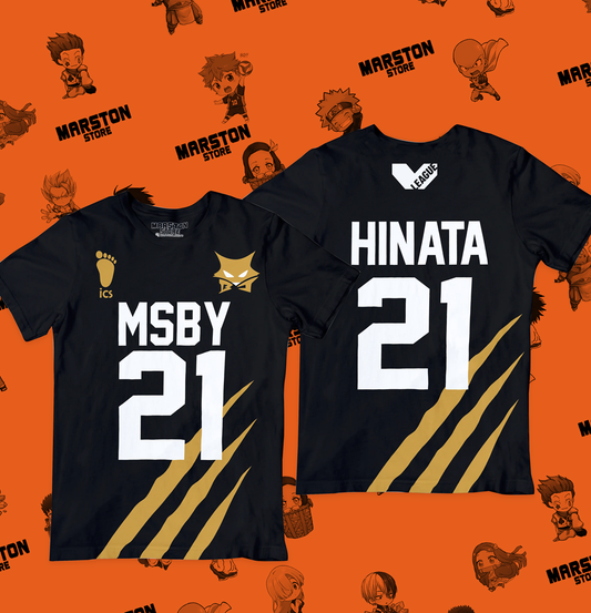 Polera negra de Haikyuu!! de MSBY Black Jackals con Shoyo Hinata