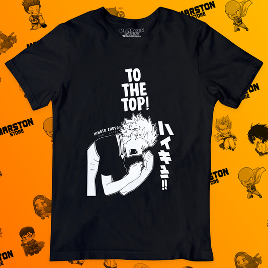 Polera negra de Haikyuu!! con Shoyo Hinata