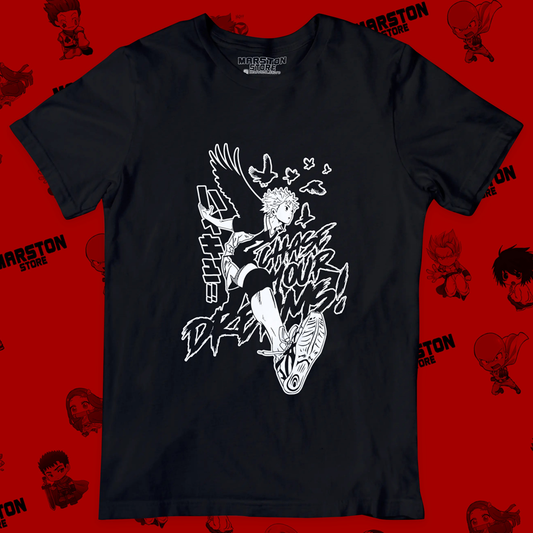 Polera negra de Haikyuu!! con Shoyo Hinata
