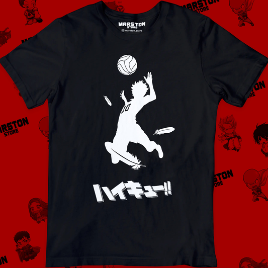 Polera negra de Haikyuu!! con Shoyo Hinata