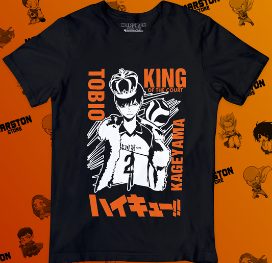 Polera negra de Haikyuu!! con Tobio Kageyama