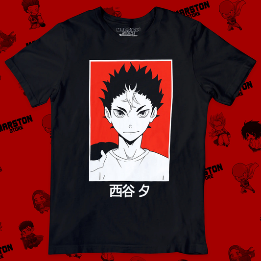 Polera negra de Haikyuu!! con Yuu Nishinoya