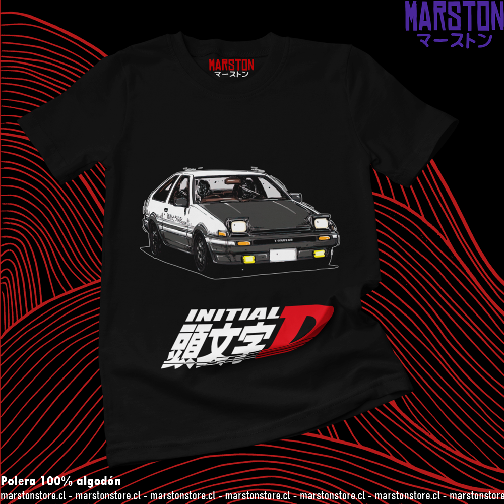 Polera negra de Initial D