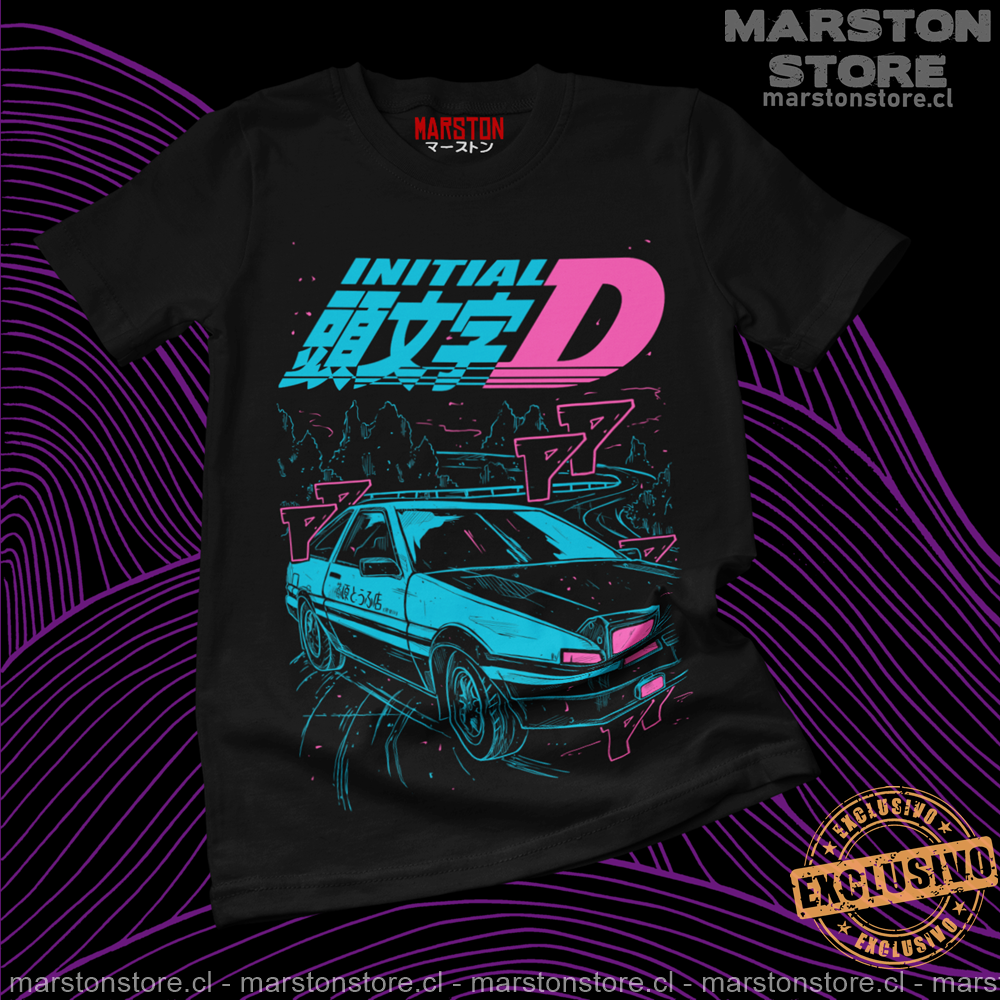 Polera negra de Initial D