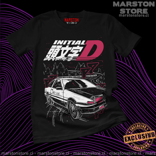 Polera negra de Initial D