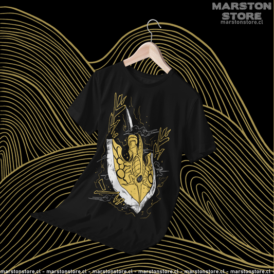 Polera negra de JoJo's Bizarre Adventure con diseño anime