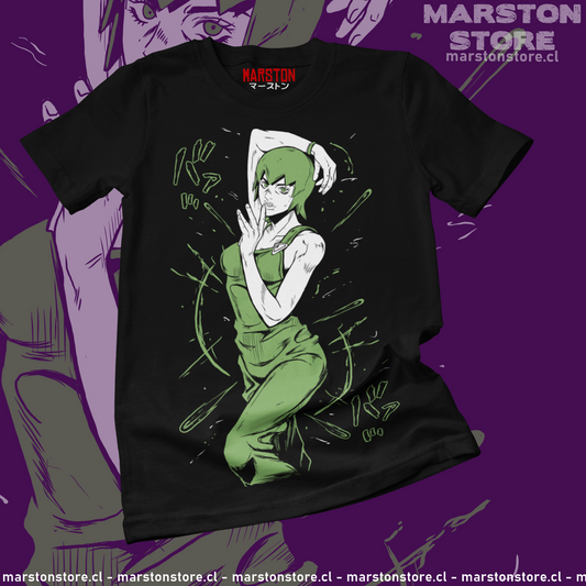 Polera negra de JoJo's Bizarre Adventure con Foo Fighters