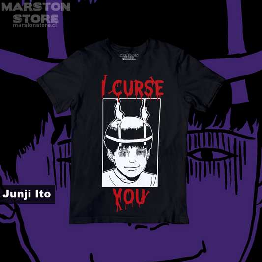 Polera negra de Junji Ito con Souichi Tsujii
